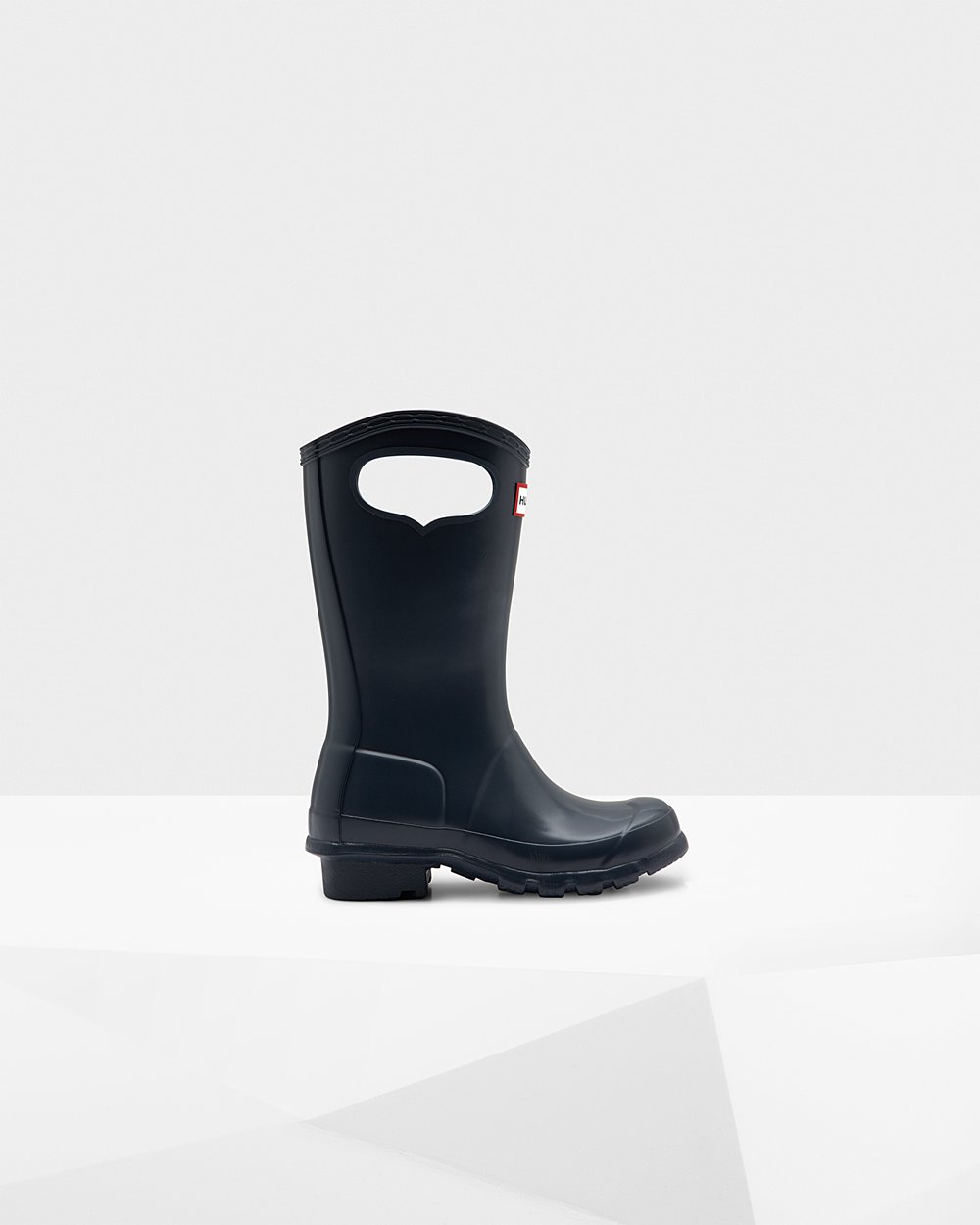 Hunter Niños Original Grab Handle - Botas de Lluvia Azul Marino - 650-AFZPDJ